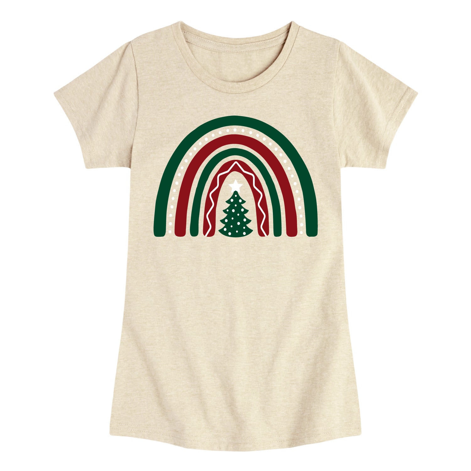 Instant Message - Christmas Rainbow - Youth Girls Short Sleeve T-shirt