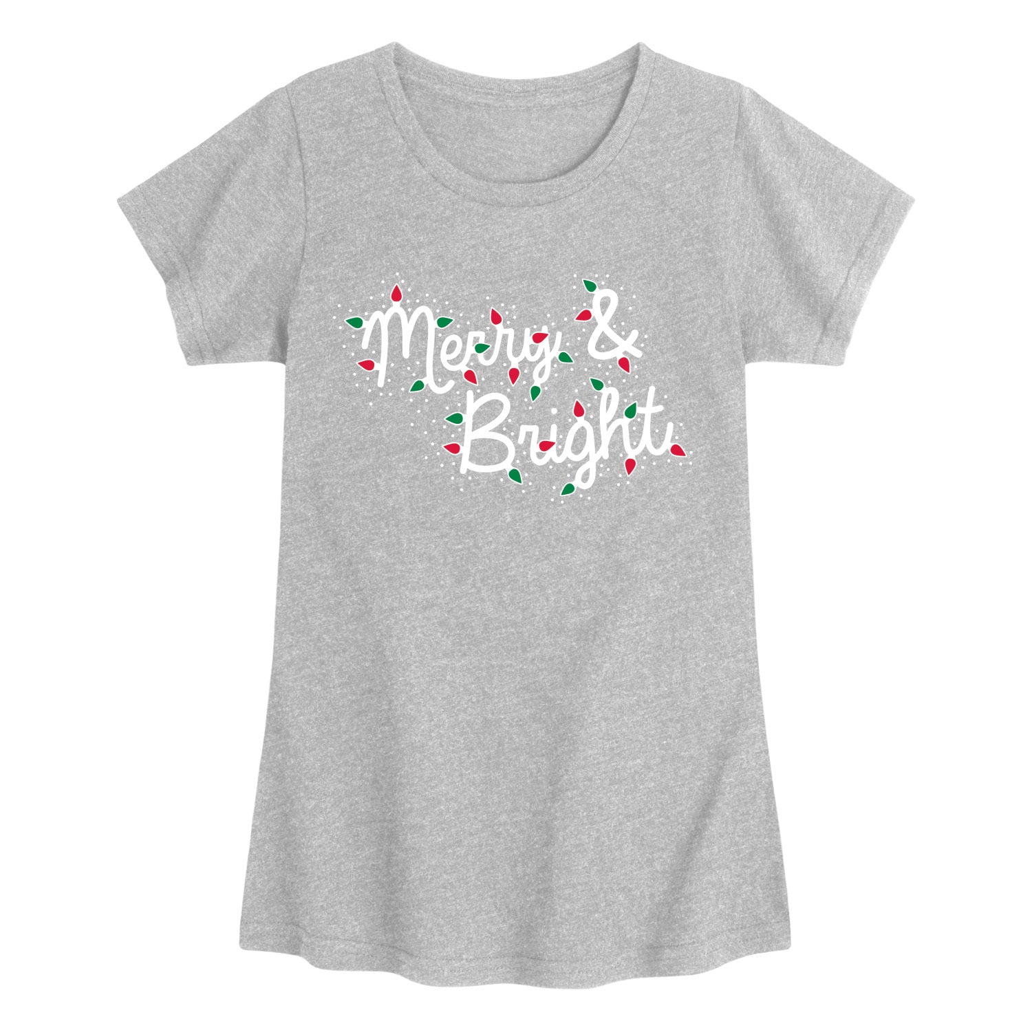 Instant Message - Merry and Bright Lights - Youth Girls Short Sleeve T-shirt