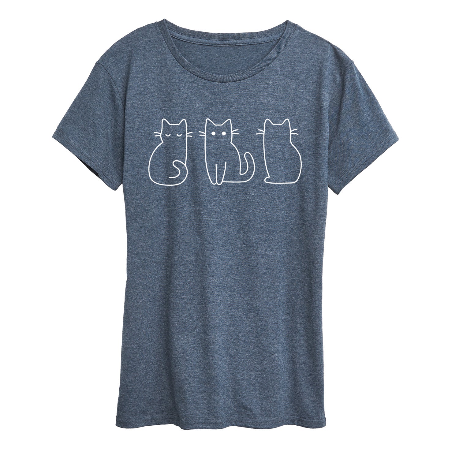 Instant Message - Cat Outlines - Women's Short Sleeve Graphic T-shirt - Image 3