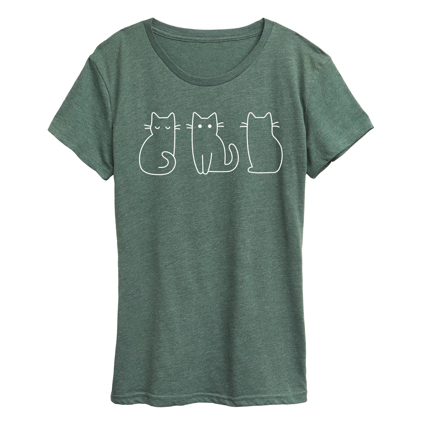 Instant Message - Cat Outlines - Women's Short Sleeve Graphic T-shirt - Image 5
