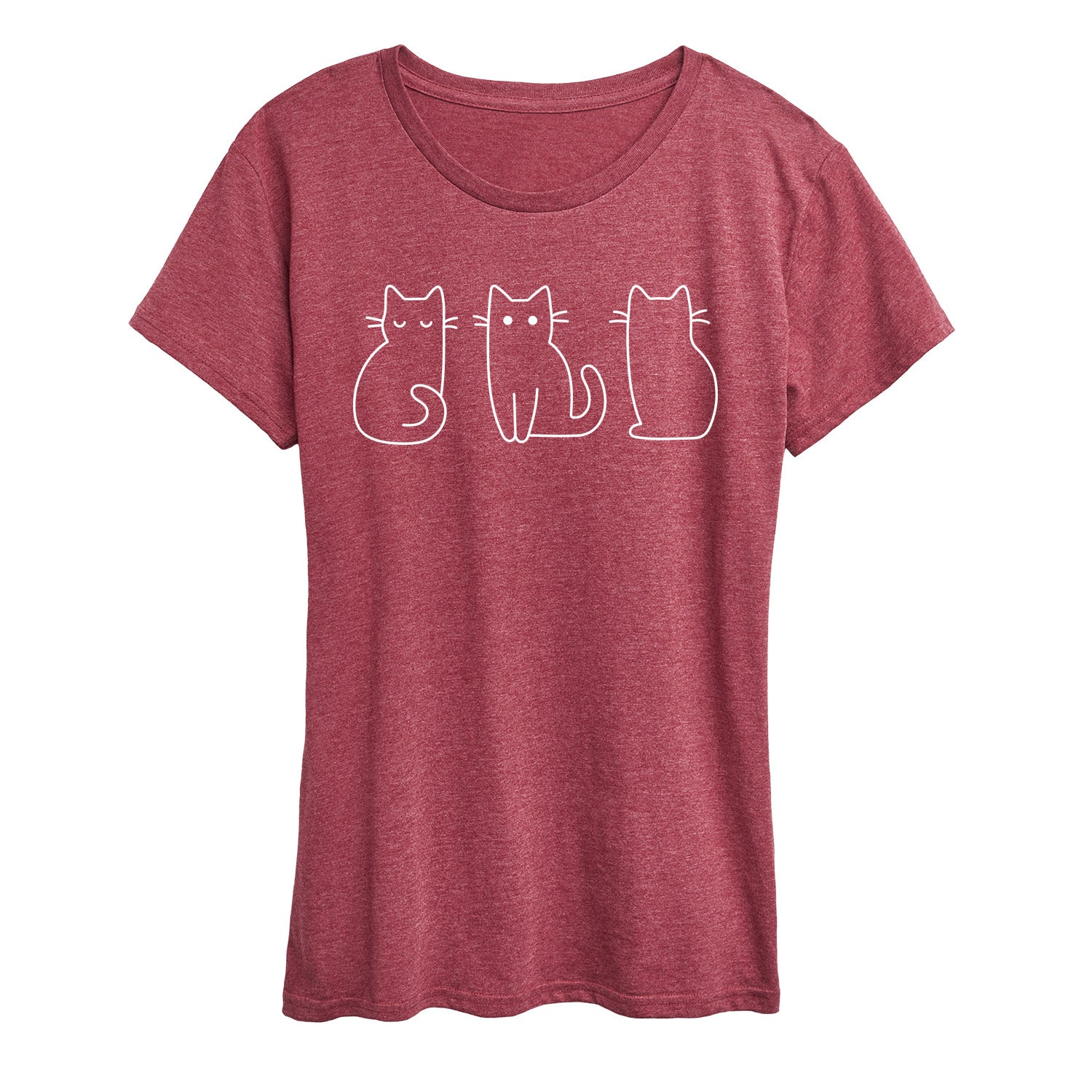 Instant Message - Cat Outlines - Women's Short Sleeve Graphic T-shirt - Image 6