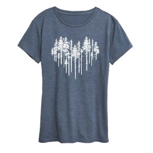 Instant Message - Heart Trees -Women's Short Sleeve Graphic T-shirt