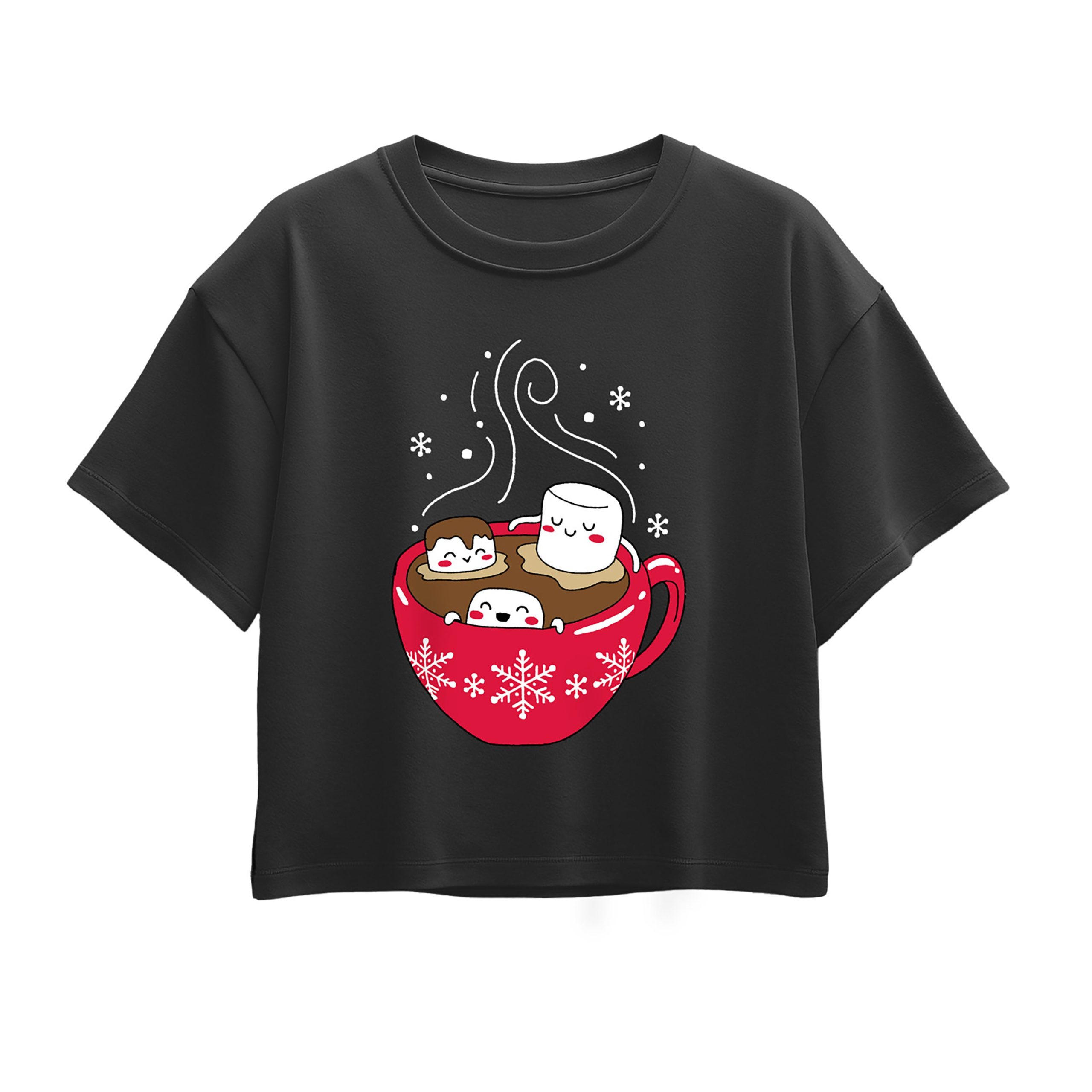 Instant Message - Marshmallow Hot Tub - Youth Girl Short Sleeve Boxy Tee