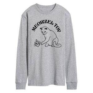 Instant Message - Meowzel tov - Men's Long Sleeve Graphic T-shirt