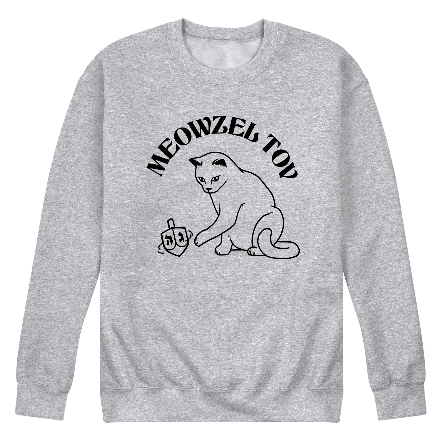 Instant Message - Meowzel tov - Men's Long Sleeve Crew Fleece Sweatshirt