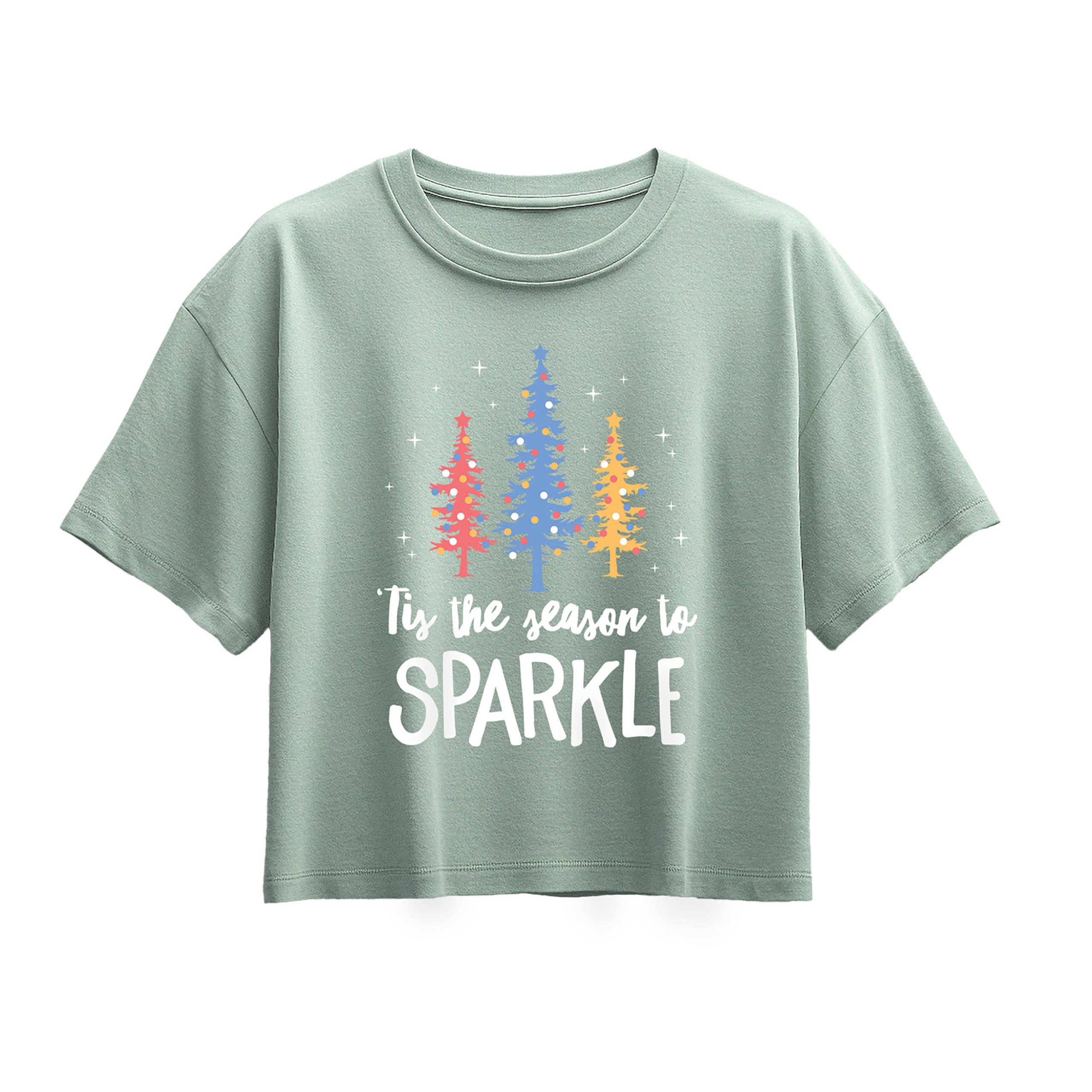 Instant Message - Season To Sparkle - Youth Girl Short Sleeve Boxy Tee - Image 5