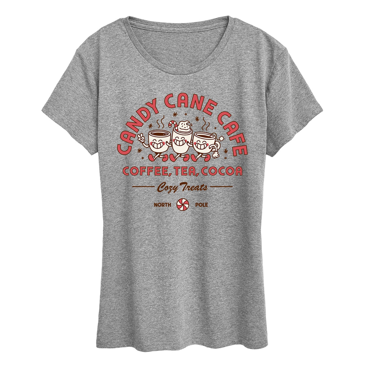 Instant Message - Candy Cane Cafe - Women's Short Sleeve Graphic T-shirt