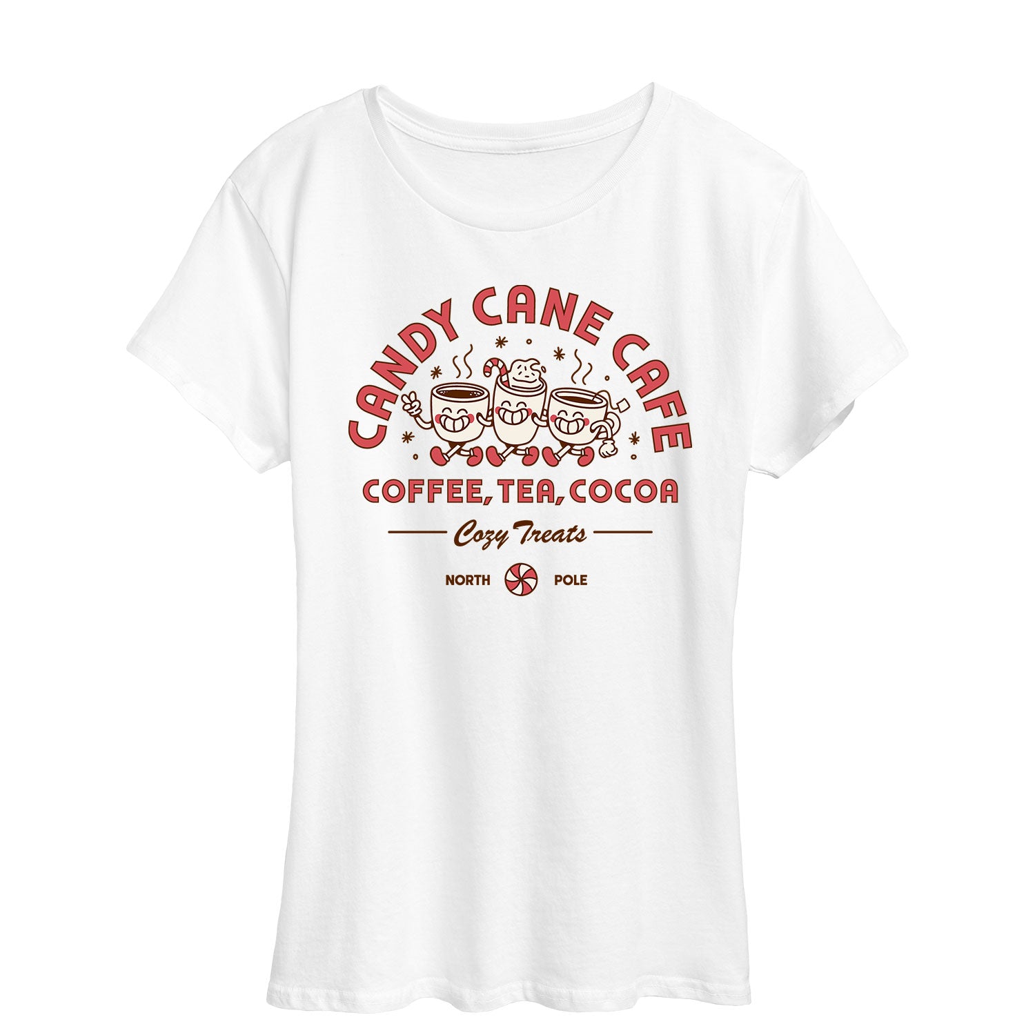 Instant Message - Candy Cane Cafe - Women's Short Sleeve Graphic T-shirt - Image 2