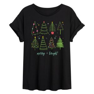 Instant Message - Christmas Trees - Womens Graphic T-shirt