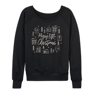 Instant Message - Merry Little Christmas - Women's French Terry Long Sleeve Pullover