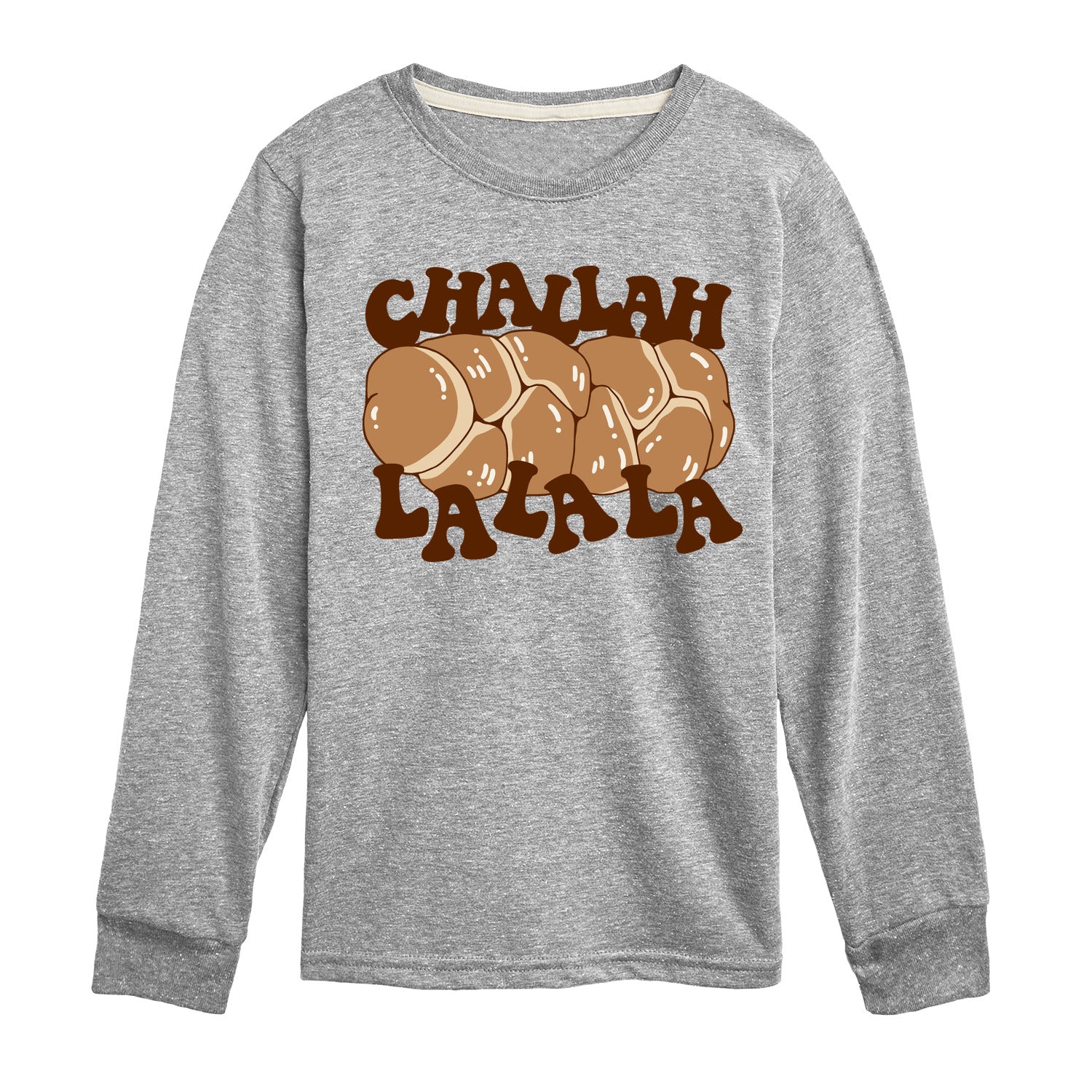 Instant Message - Hanukkah - Challah LaLaLa - Toddler & Youth Long Sleeve Graphic T-Shirt
