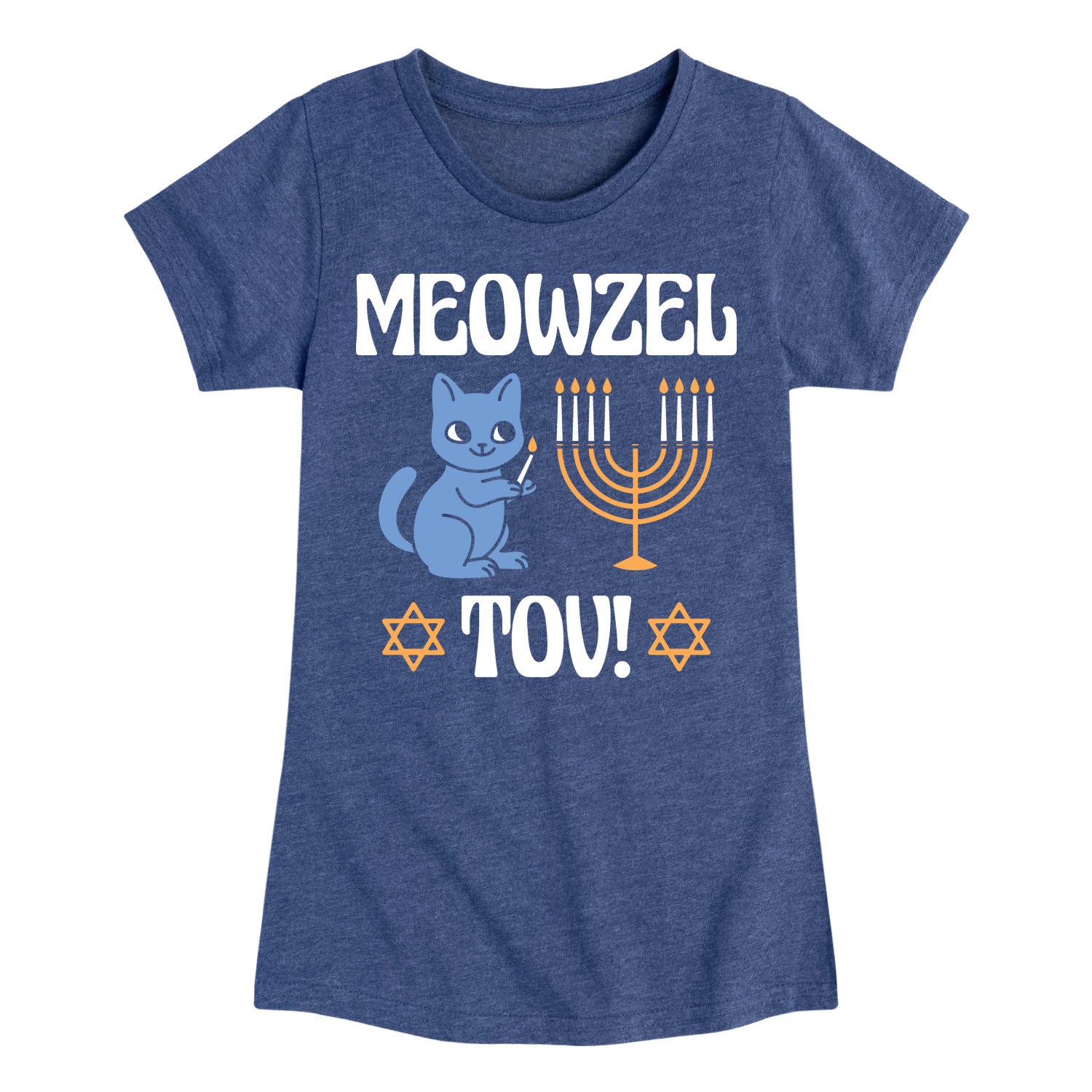 Instant Message - Meowzel Tov! - Toddler & Youth Girls Short Sleeve Graphic T-Shirt - Image 2