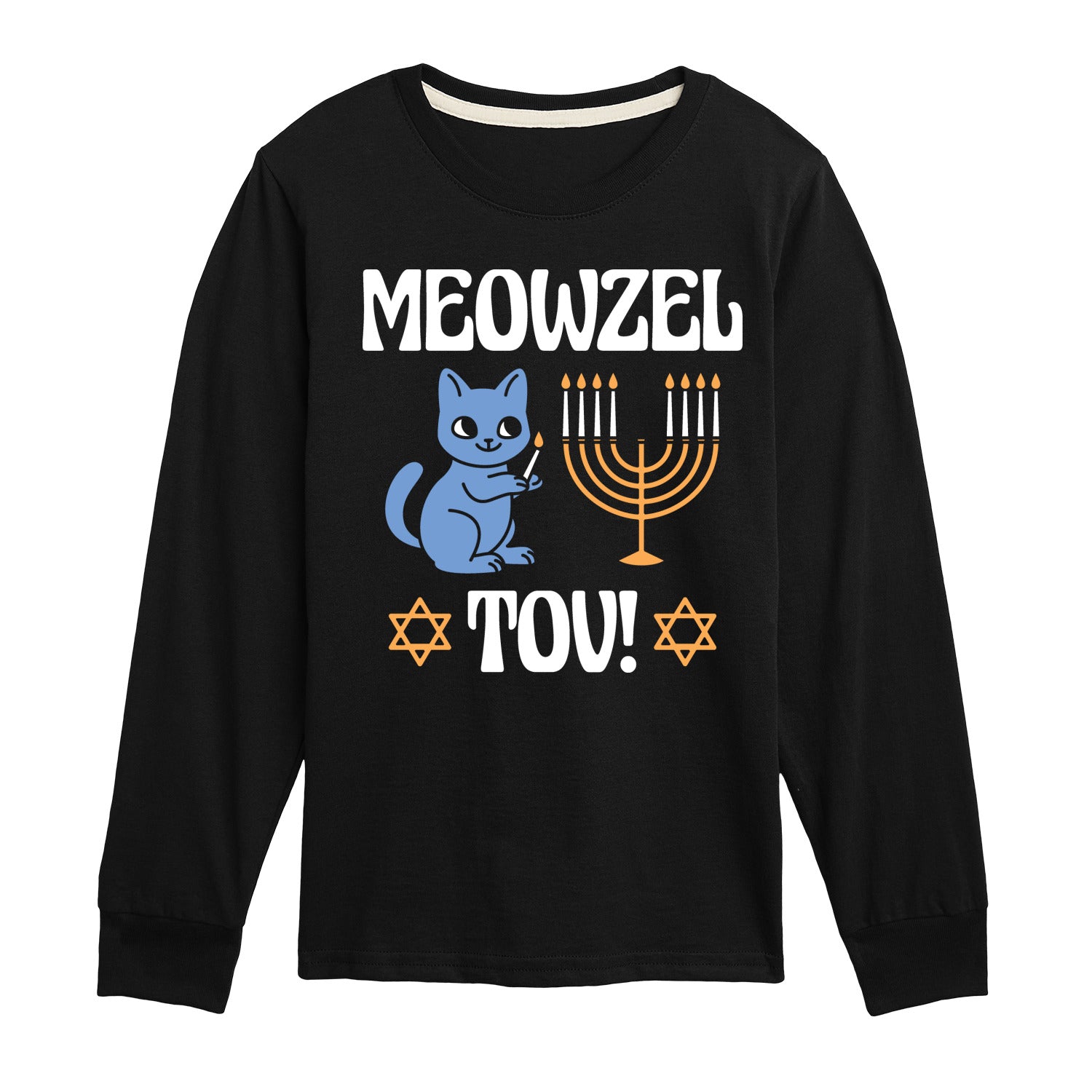 Instant Message - Meowzel Tov! - Toddler & Youth Long Sleeve Graphic T-Shirt