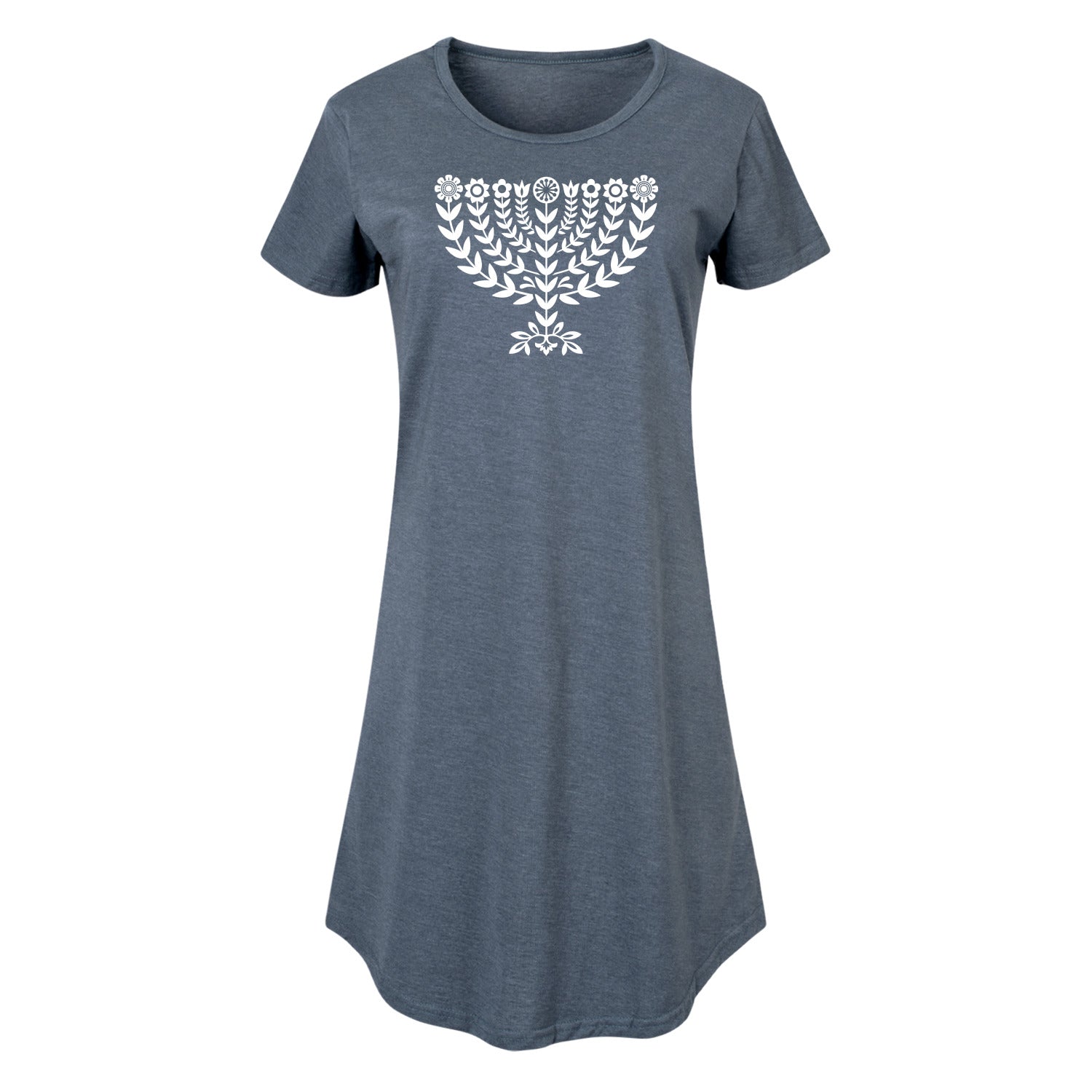 Instant Message - Floral Menorah - Ladies Any Way Dress - Image 3