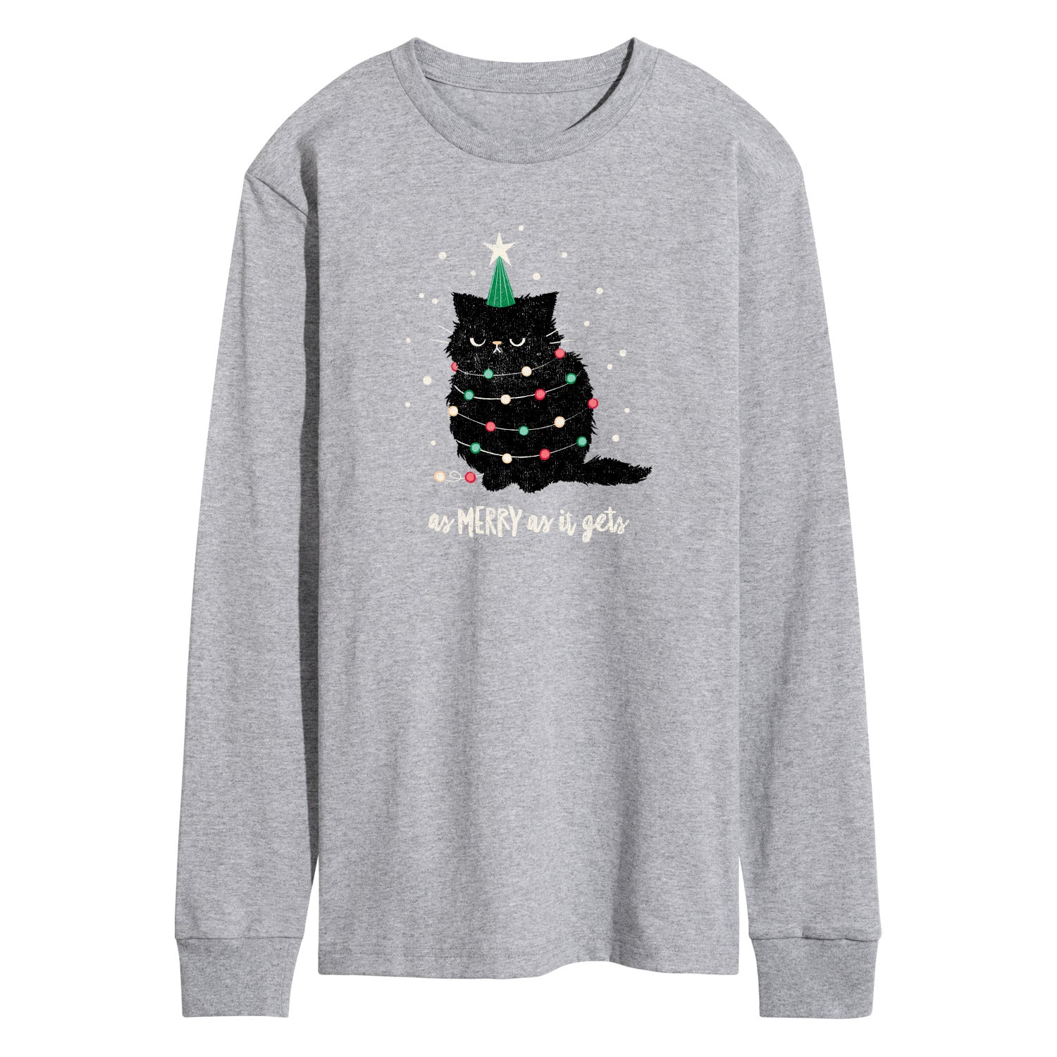 Instant Message - As Merry As It Gets - Men's Long Sleeve Graphic T-Shirt