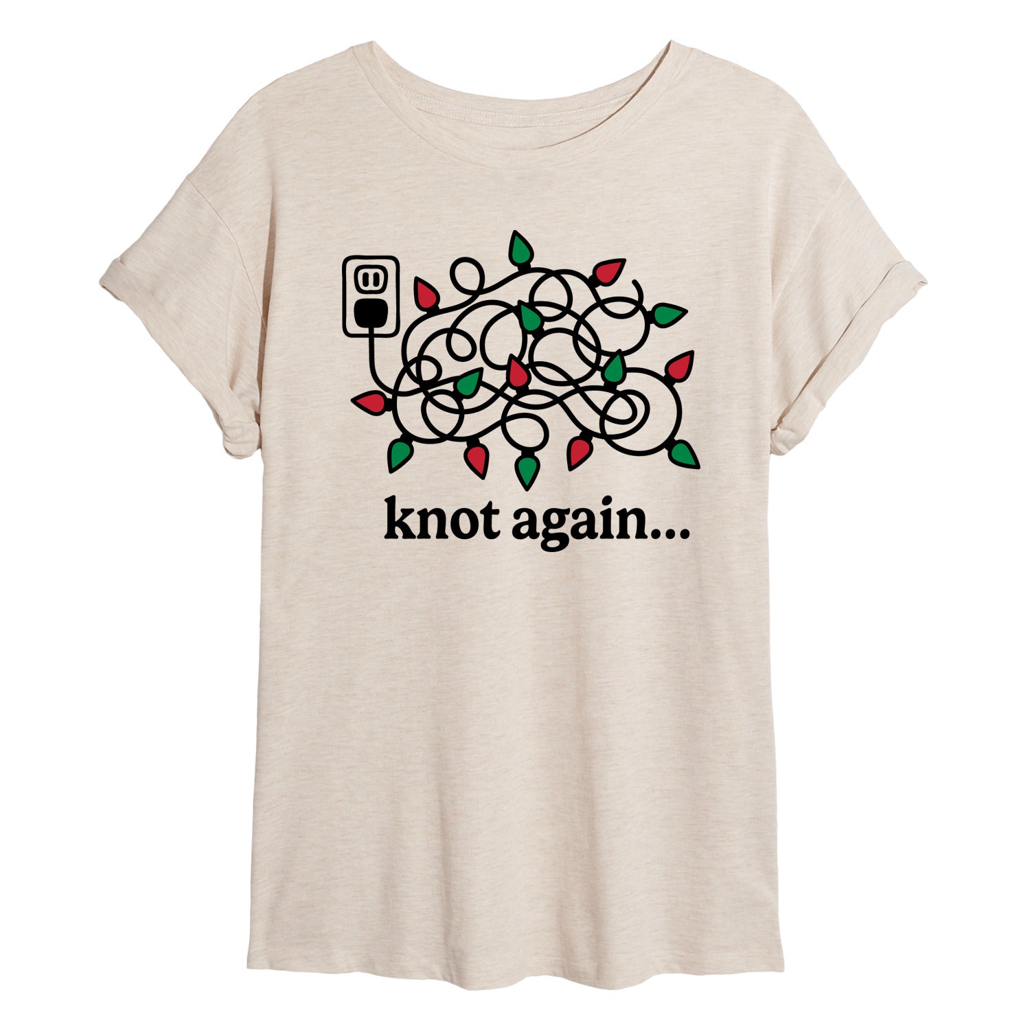 Instant Message - Knot Again Lights - Womens Graphic T-shirt