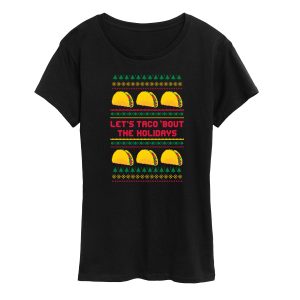 Instant Message - Lets Taco Bout The Holidays - Women's Short Sleeve Graphic T-shirt