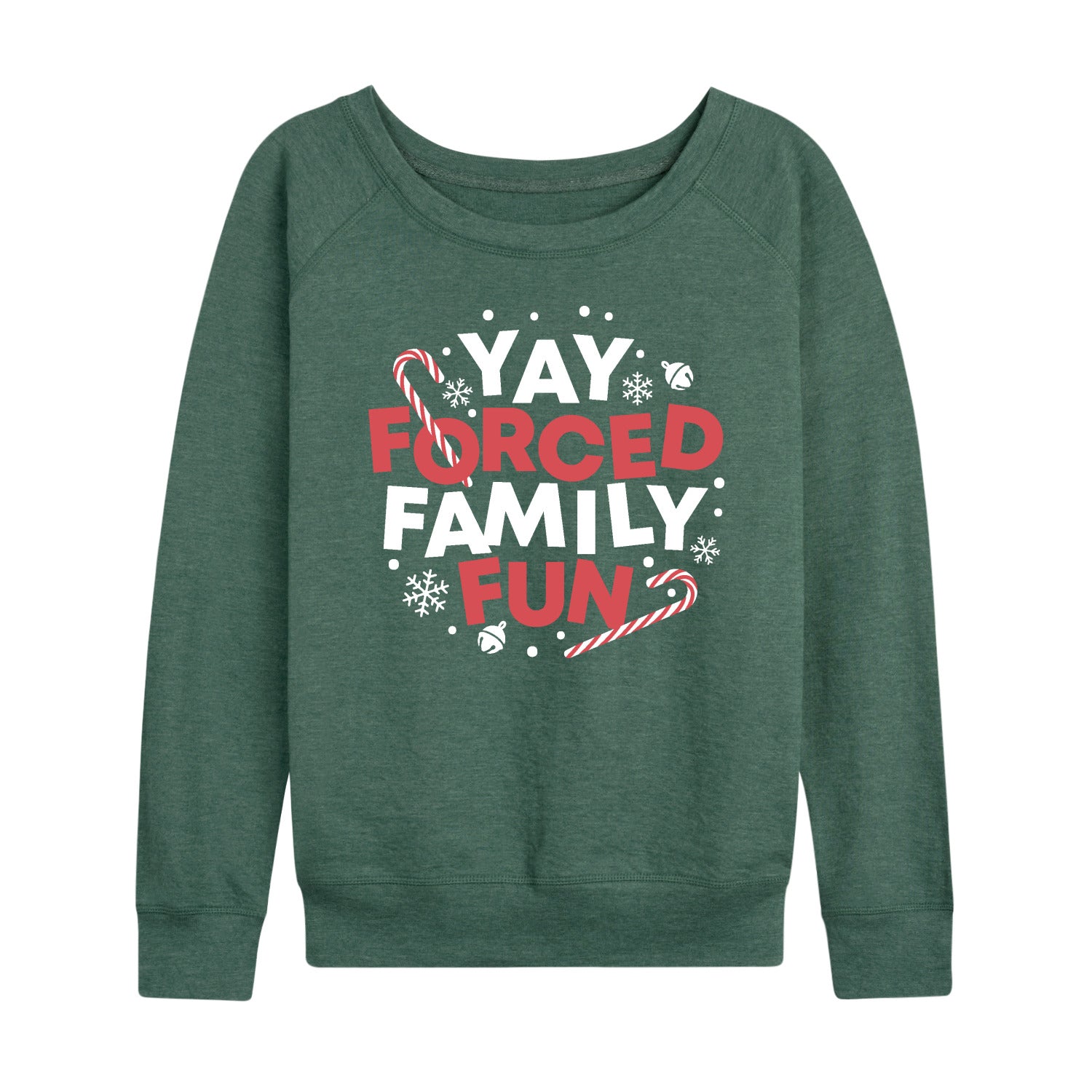 Instant Message - Yay Forced Family Fun - Women's French Terry Long Sleeve Pullover - Image 3