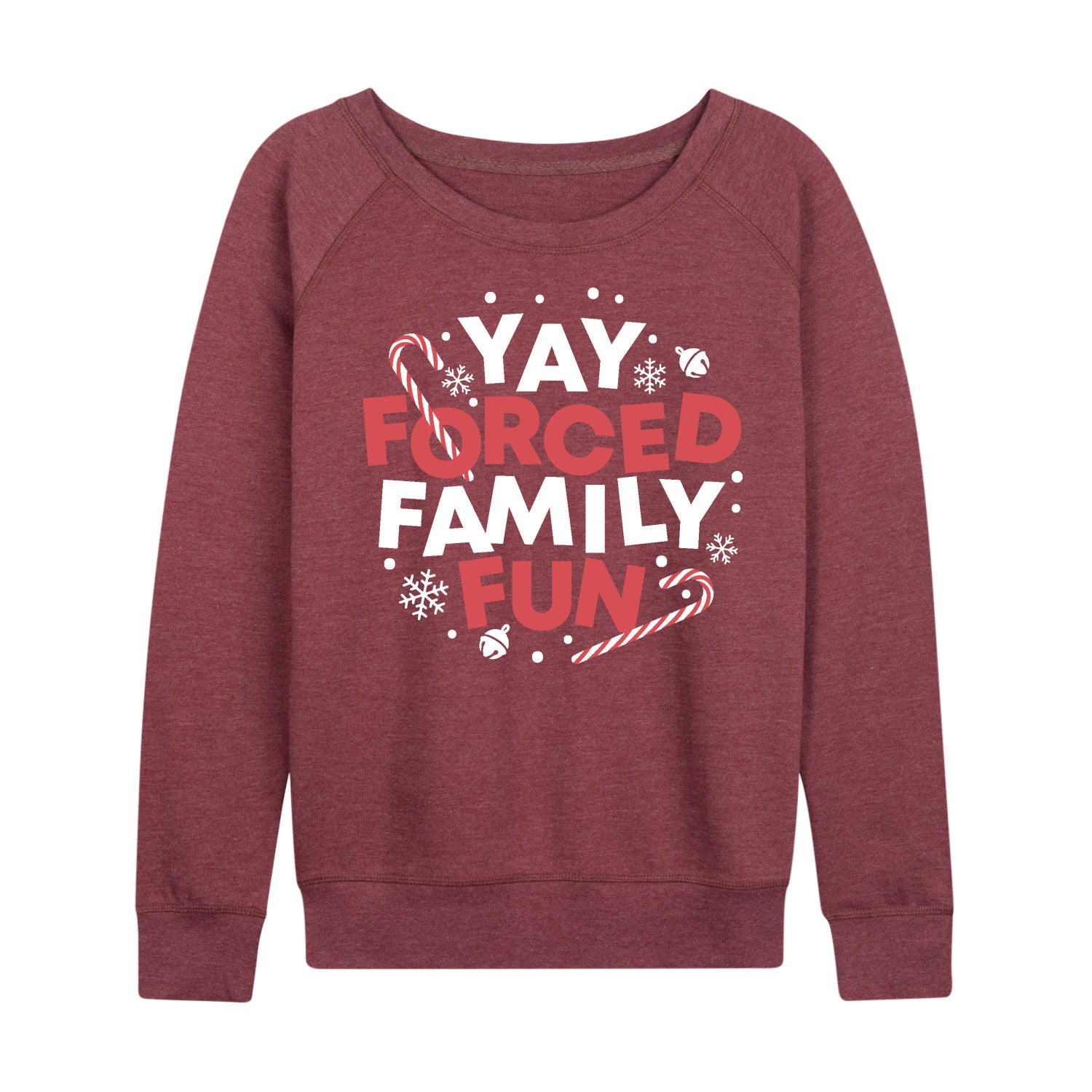 Instant Message - Yay Forced Family Fun - Women's French Terry Long Sleeve Pullover - Image 4