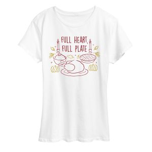 Instant Message - Full Heart Full Plate - Women's Short Sleeve Graphic T-shirt