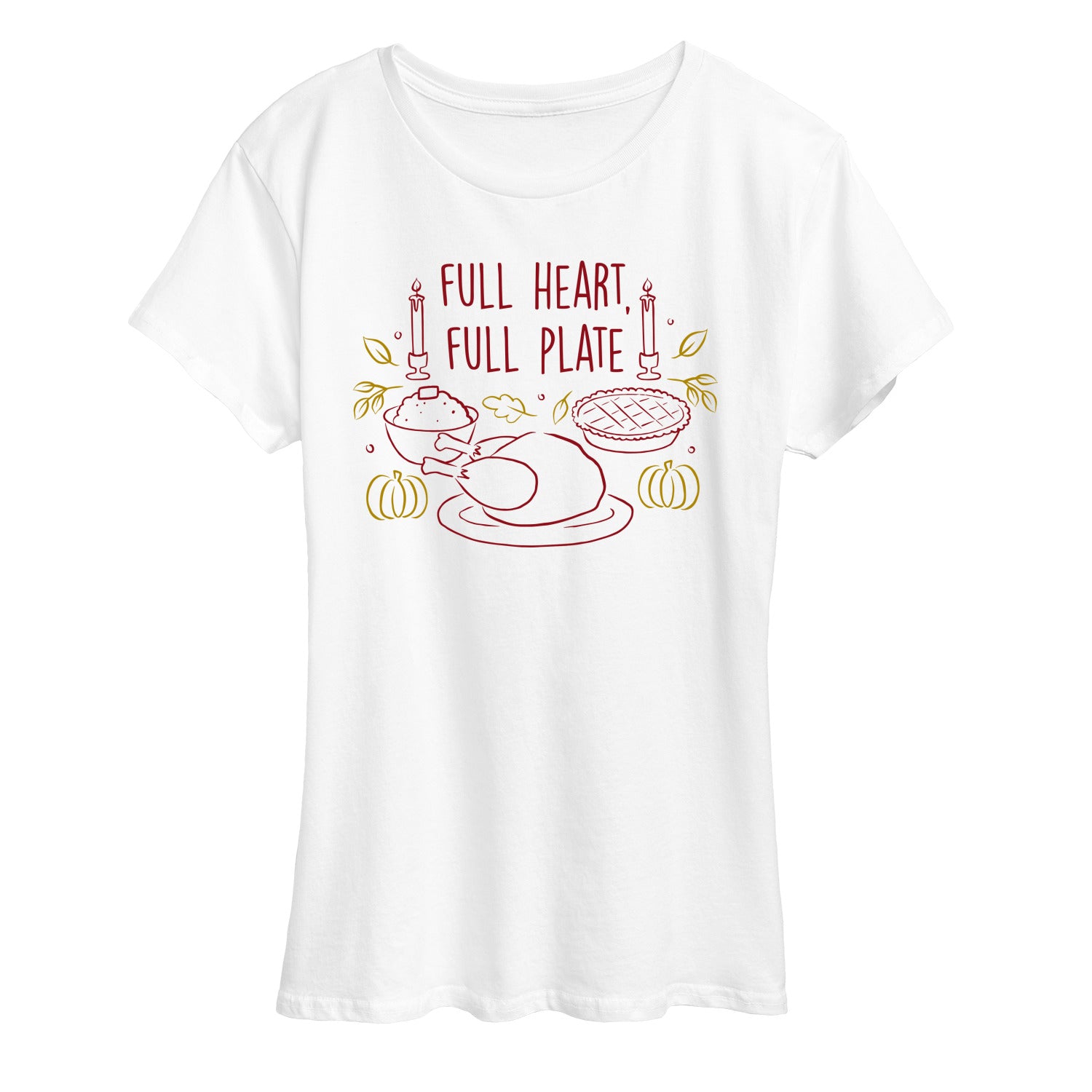 Instant Message - Full Heart Full Plate - Women's Short Sleeve Graphic T-shirt