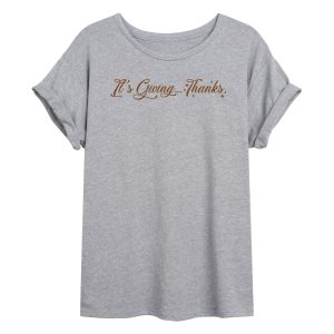 Instant Message - Its Giving Thanks - Womens Graphic T-shirt