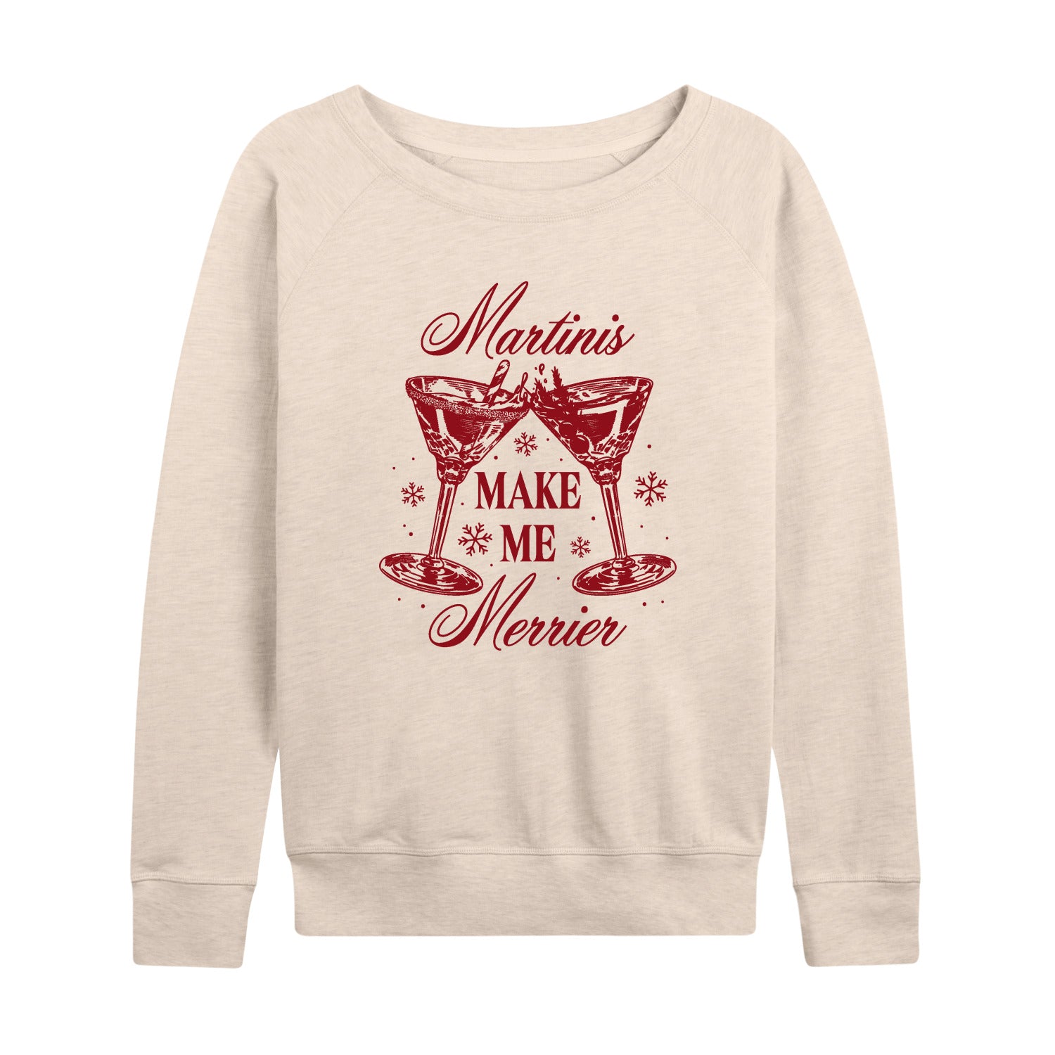 Instant Message - Martinis Merrier - Women's French Terry Long Sleeve Pullover
