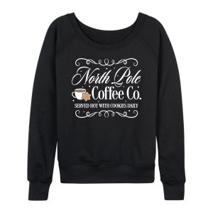 Instant Message - North Pole Coffee Co - Women's French Terry Long Sleeve Pullover