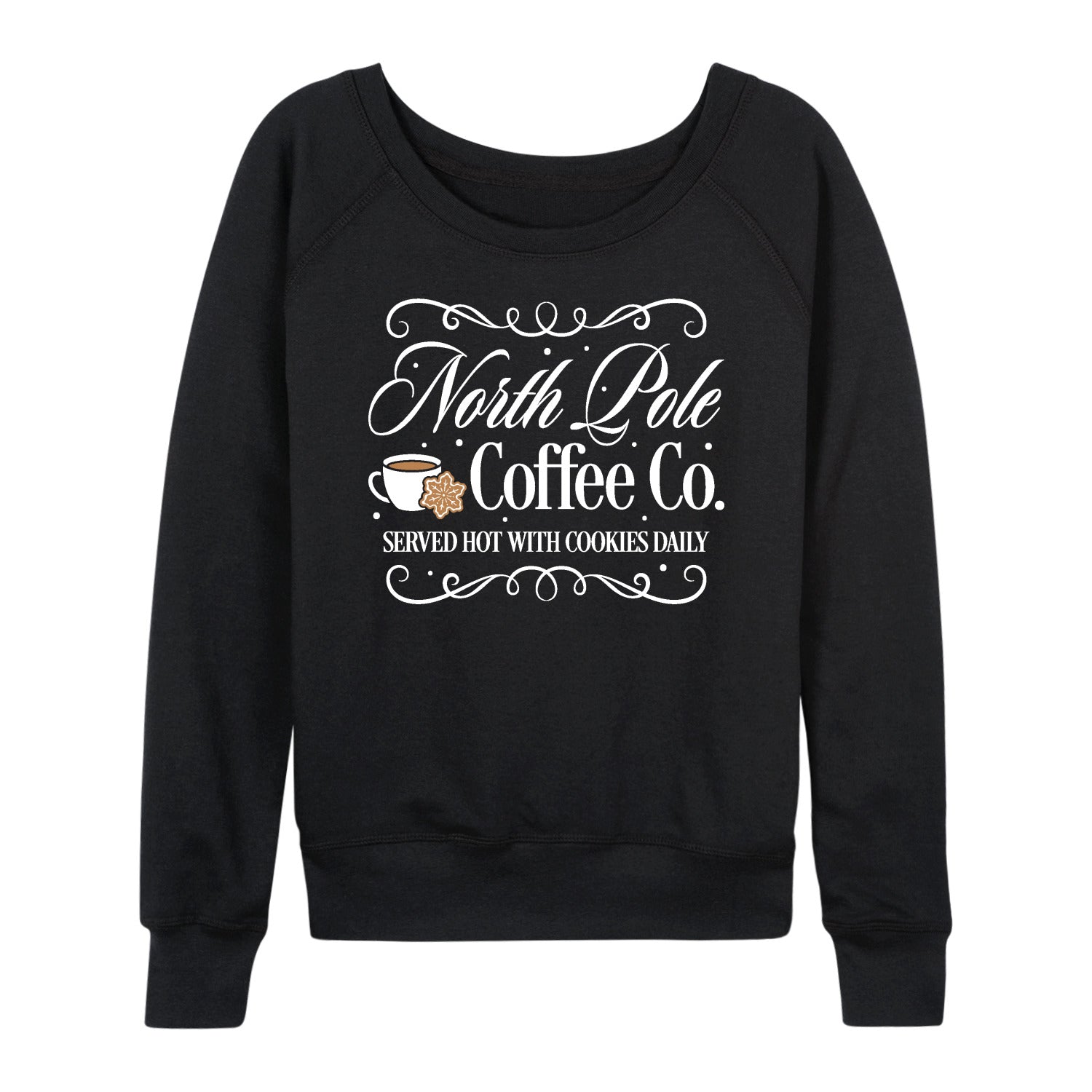Instant Message - North Pole Coffee Co - Women's French Terry Long Sleeve Pullover