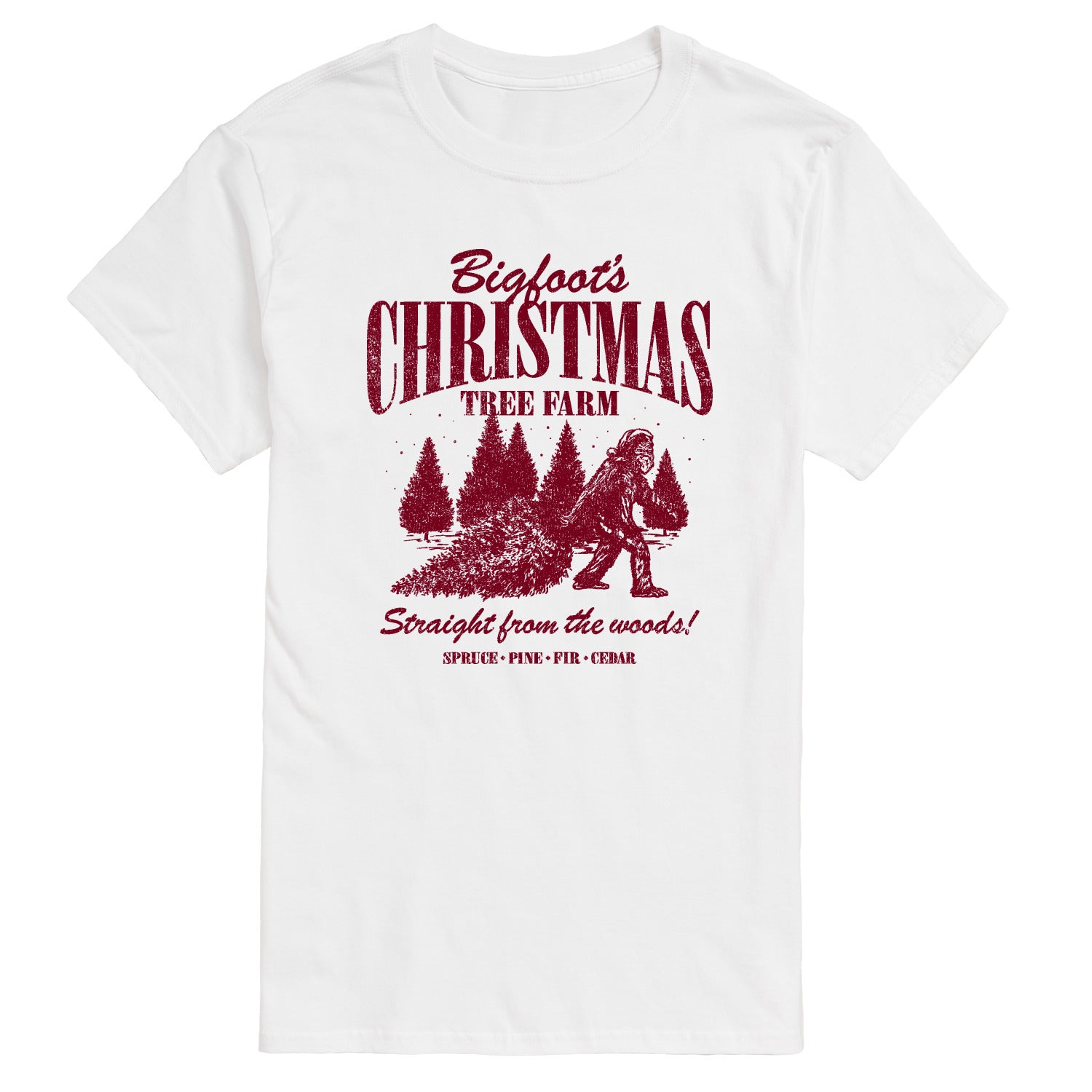 Instant Message - Bigfoots Christmas Tree Farm - Men's Short Sleeve Graphic T-Shirt - Image 2