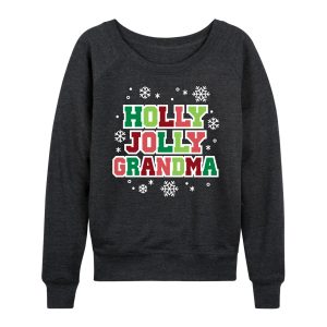 Instant Message - Holly Jolly Grandma - Women's French Terry Long Sleeve Pullover