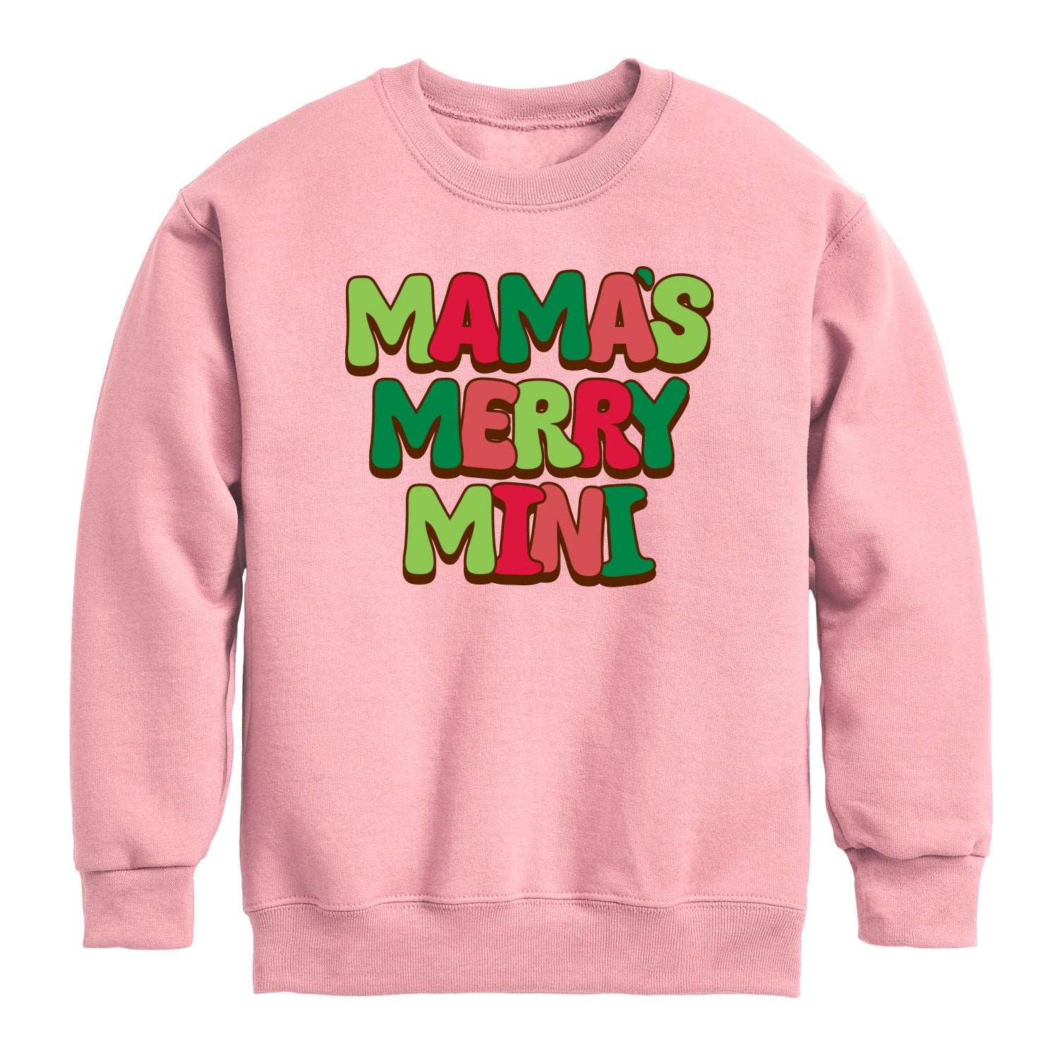 Instant Message - Mamas Merry Little - Youth Crew Fleece Sweatshirt - Image 2