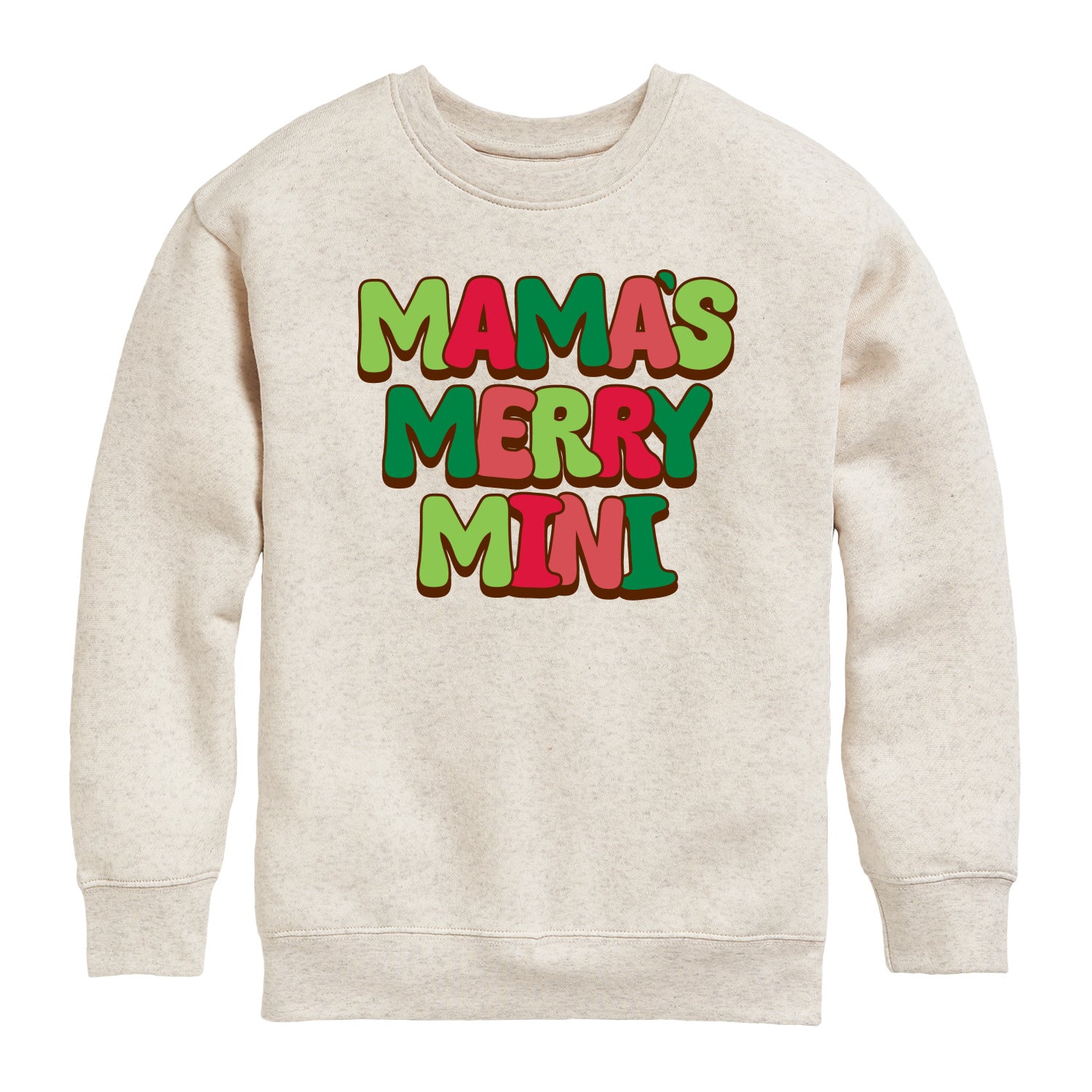 Instant Message - Mamas Merry Little - Youth Crew Fleece Sweatshirt - Image 3