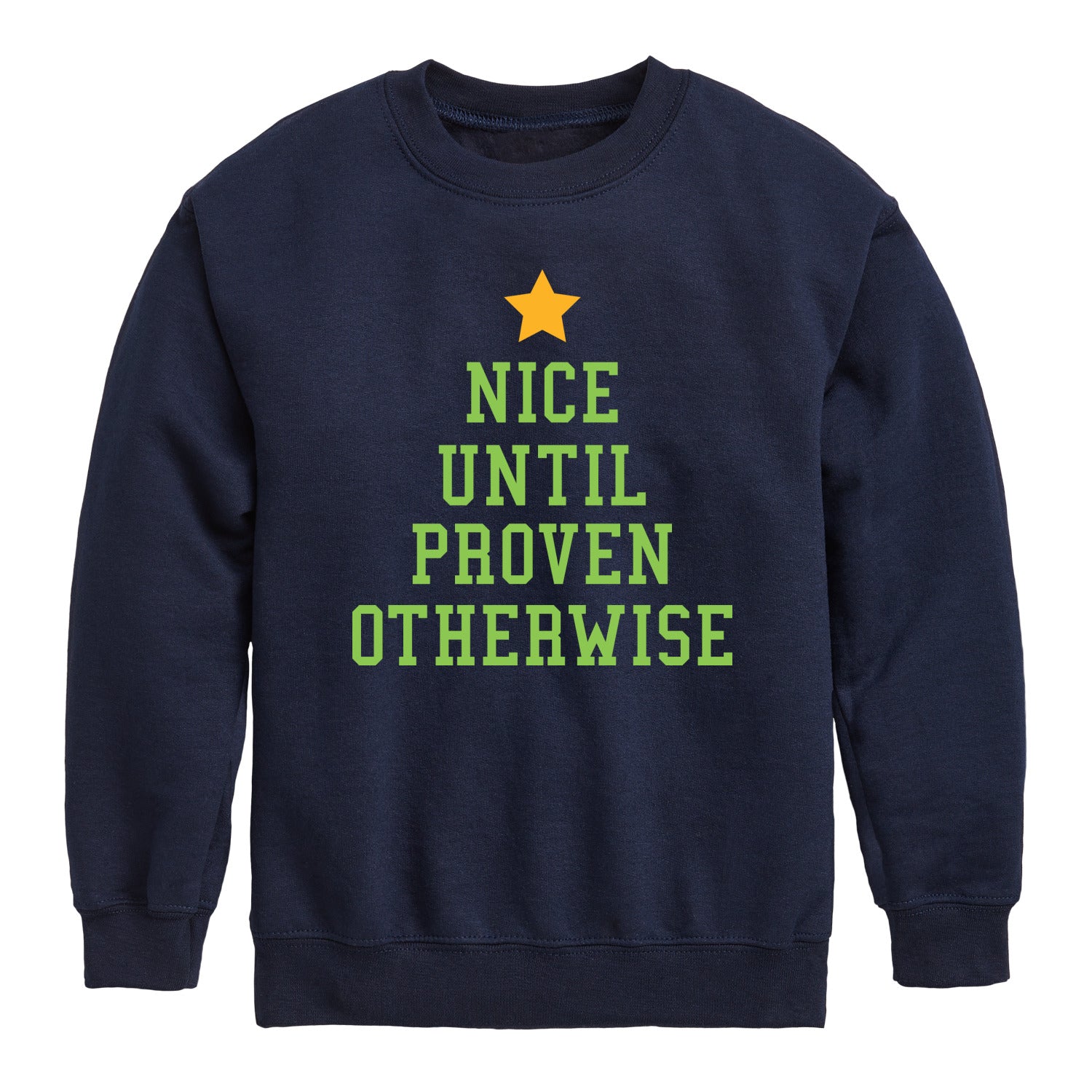 Instant Message - Nice Until Proven Otherwise - Youth Crew Fleece Sweatshirt - Image 5