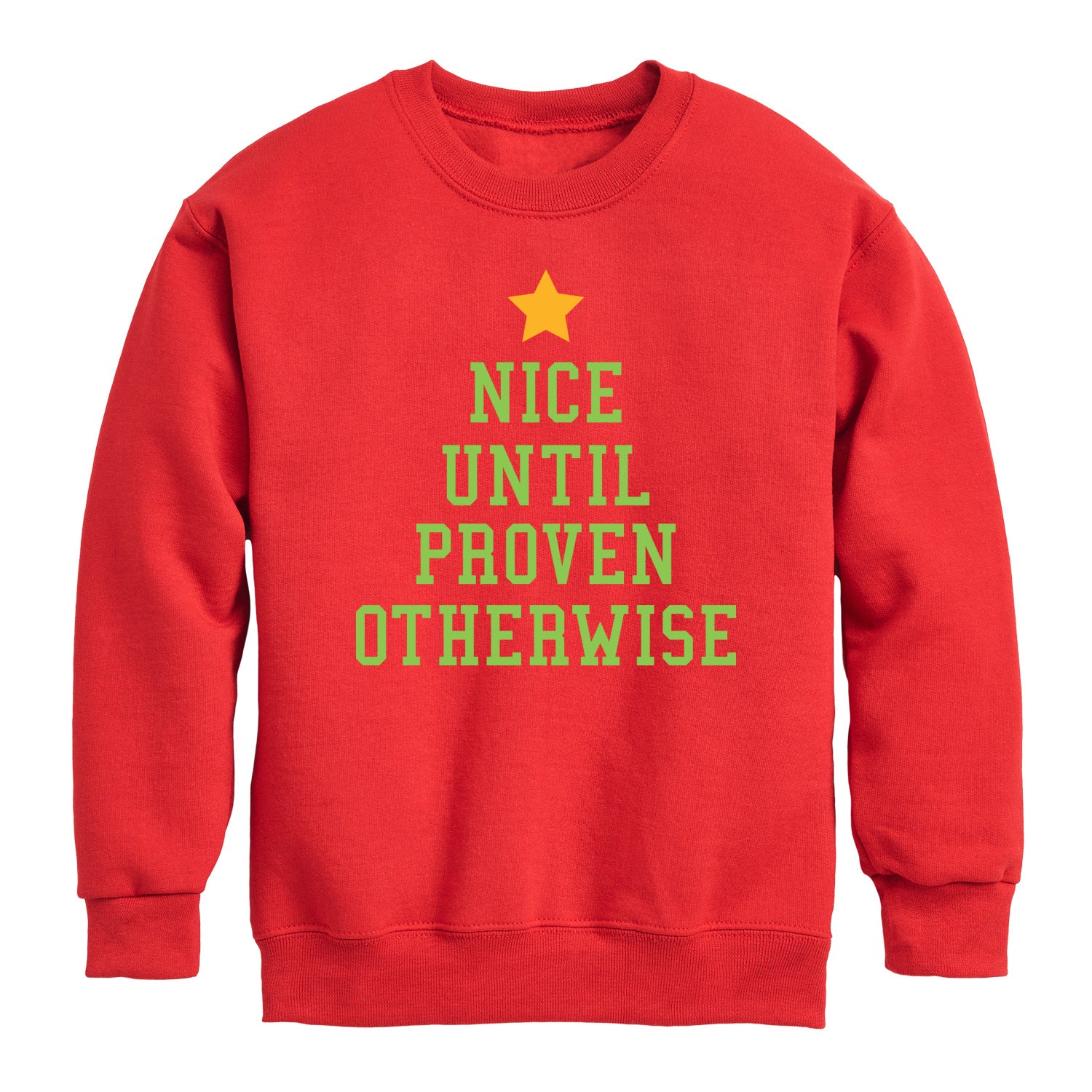 Instant Message - Nice Until Proven Otherwise - Youth Crew Fleece Sweatshirt - Image 6