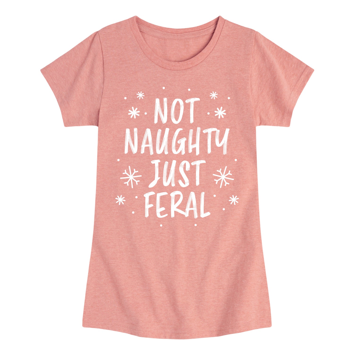 Instant Message - Not Naughty Just Feral - Youth Girls Short Sleeve T-shirt