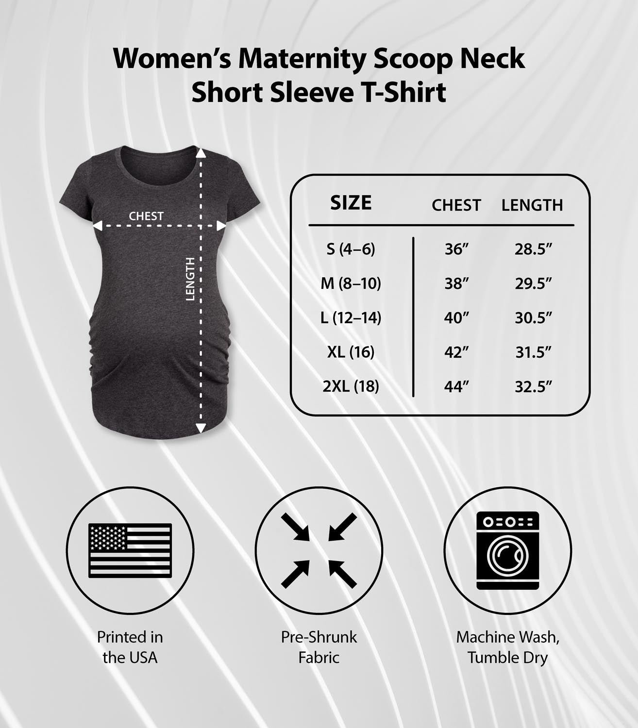 Instant Message - White Daisy - Maternity Scoop Neck Tee - Image 5