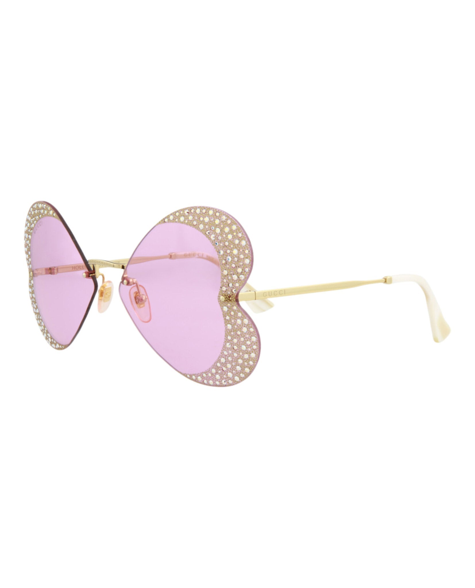 Gucci Cat Eye-Frame Metal Sunglasses - Image 2