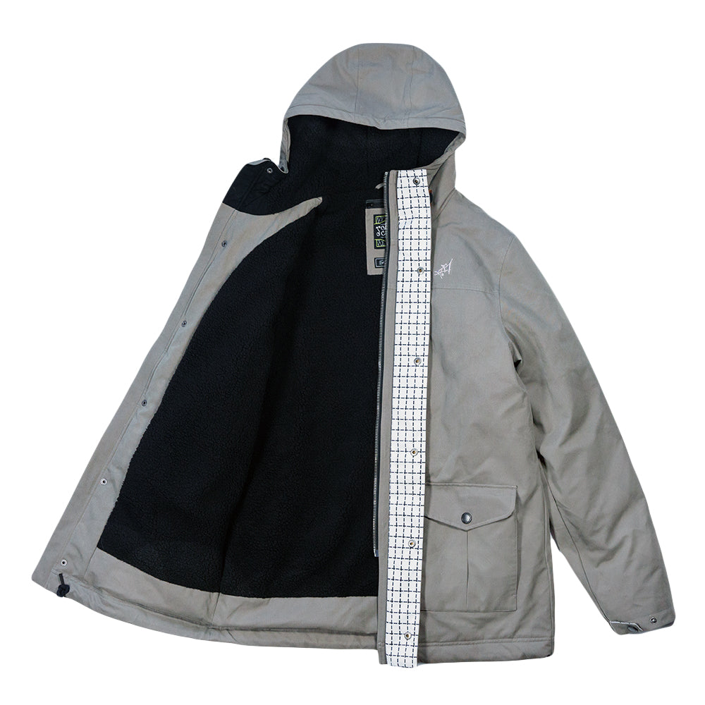 Grassroots California Aaron Brooks Split Moon Gray Parka Jacket - Image 4