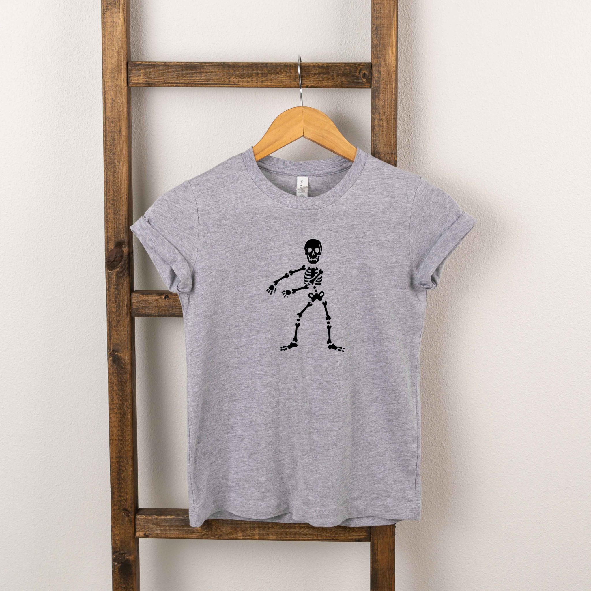 The Juniper Shop Toddler Flossing Skeleton Short Sleeve Crew Neck