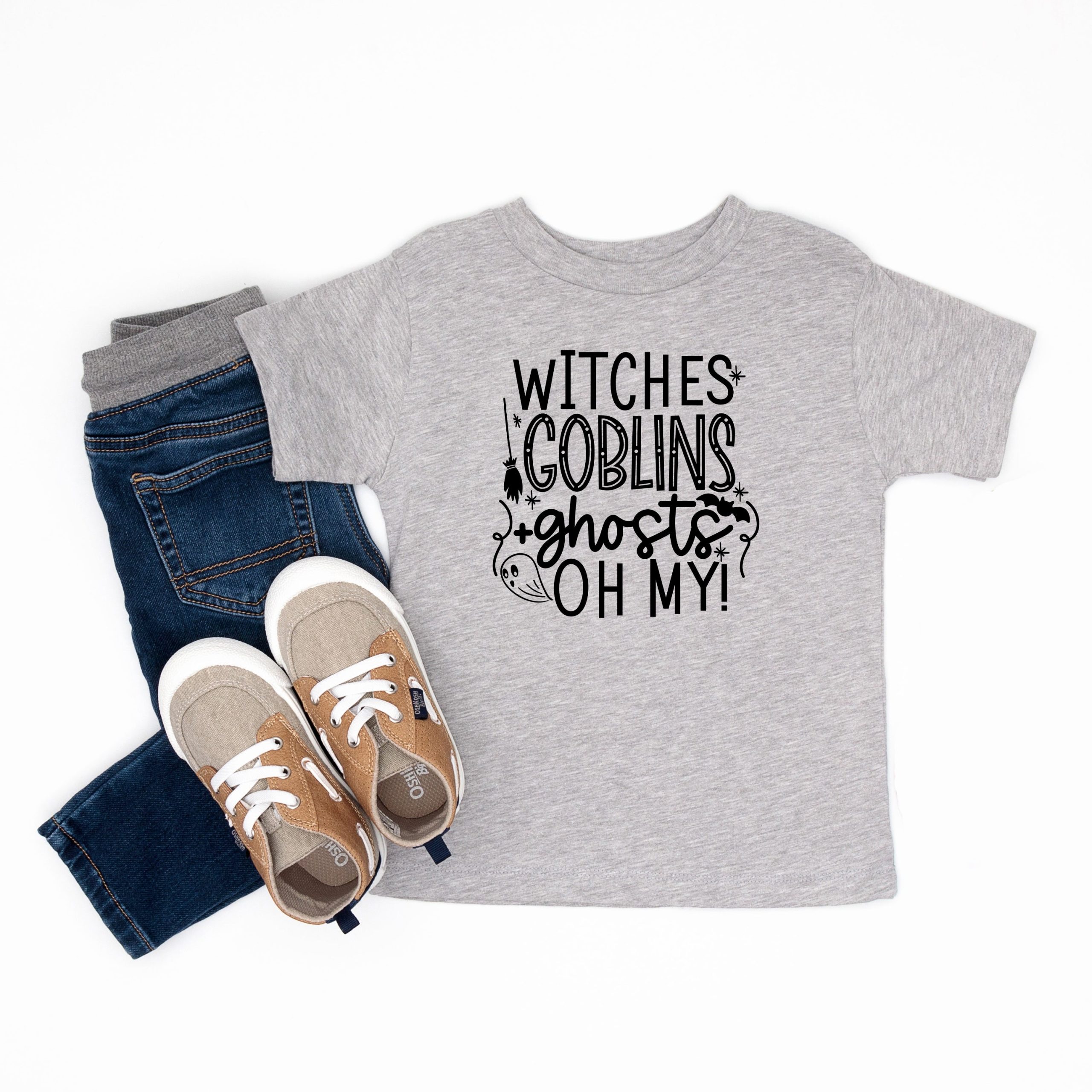 The Juniper Shop Toddler Witches Goblins Ghosts Short Sleeve Crew Neck - Image 2