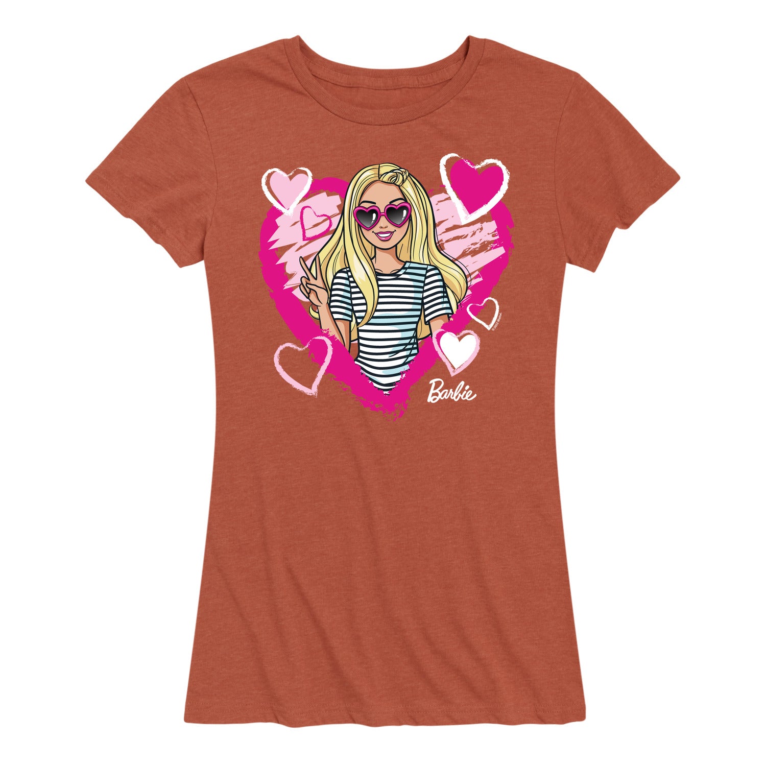 Barbie - Sketchy Hearts Barbie - Women's Short Sleeve Graphic T-Shirt