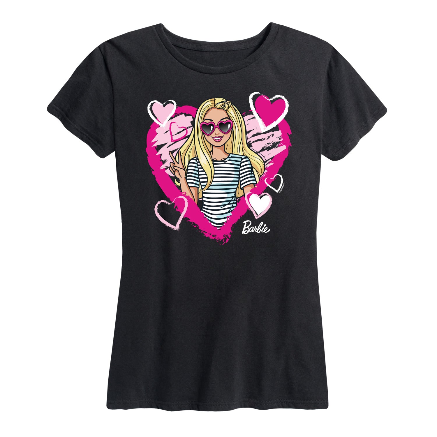 Barbie - Sketchy Hearts Barbie - Women's Short Sleeve Graphic T-Shirt - Image 2