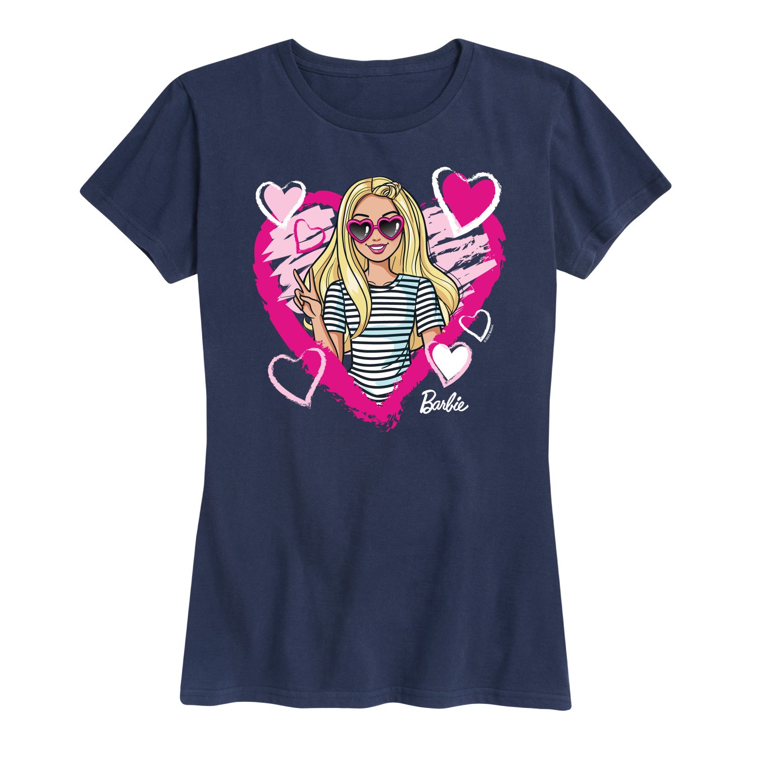 Barbie - Sketchy Hearts Barbie - Women's Short Sleeve Graphic T-Shirt - Image 3