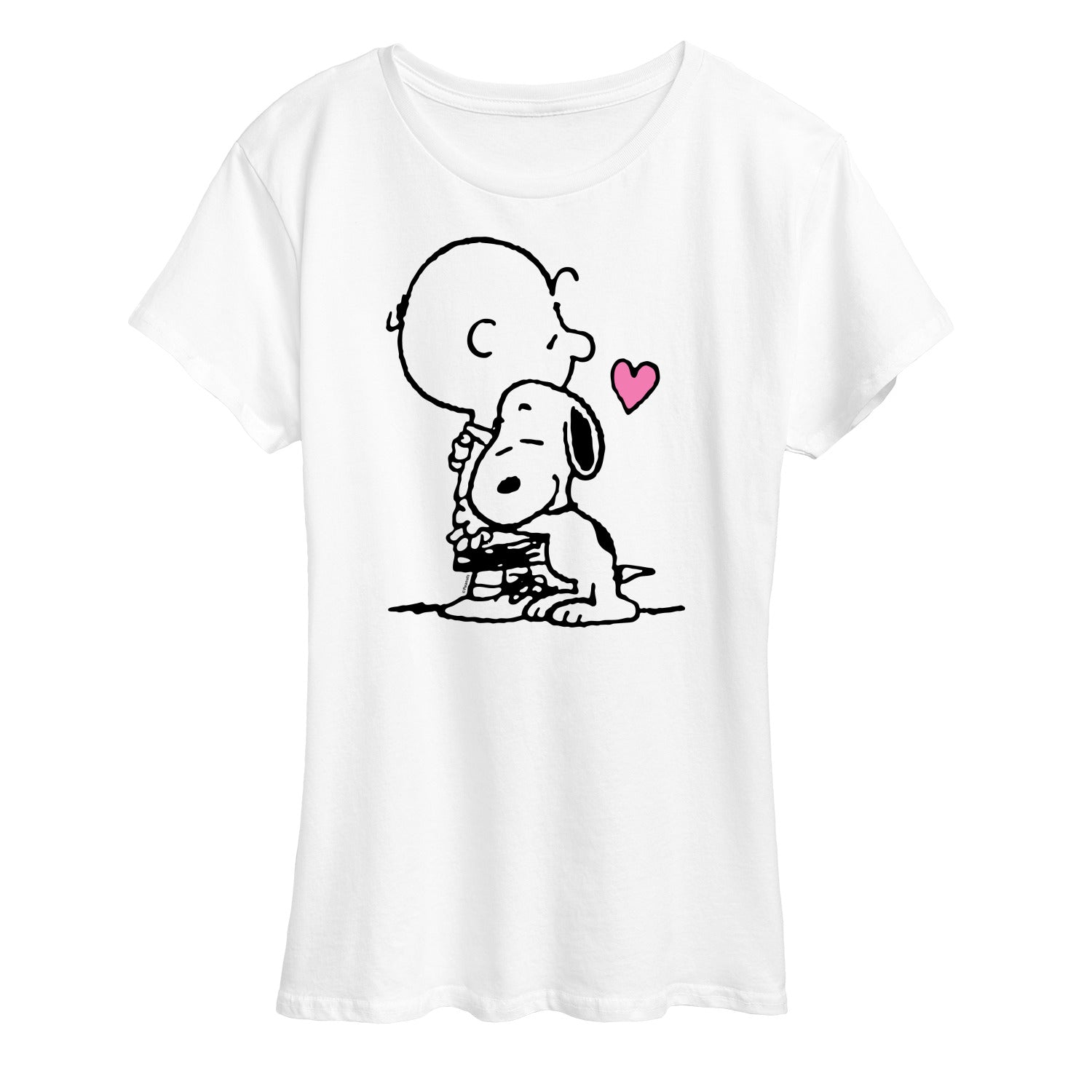 Peanuts - Snoopy Charlie Brown Hug - Women's Short Sleeve Graphic T-Shirt - Image 2