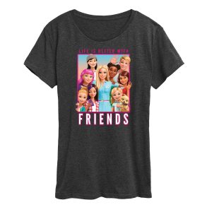 Barbie - Life is Better with Friends - Family Photo - Women's Short Sleeve Graphic T-Shirt