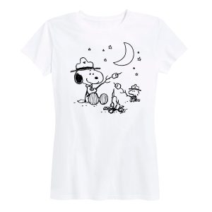 Peanuts - Snoopy Camping - Women's Short Sleeve Graphic T-Shirt