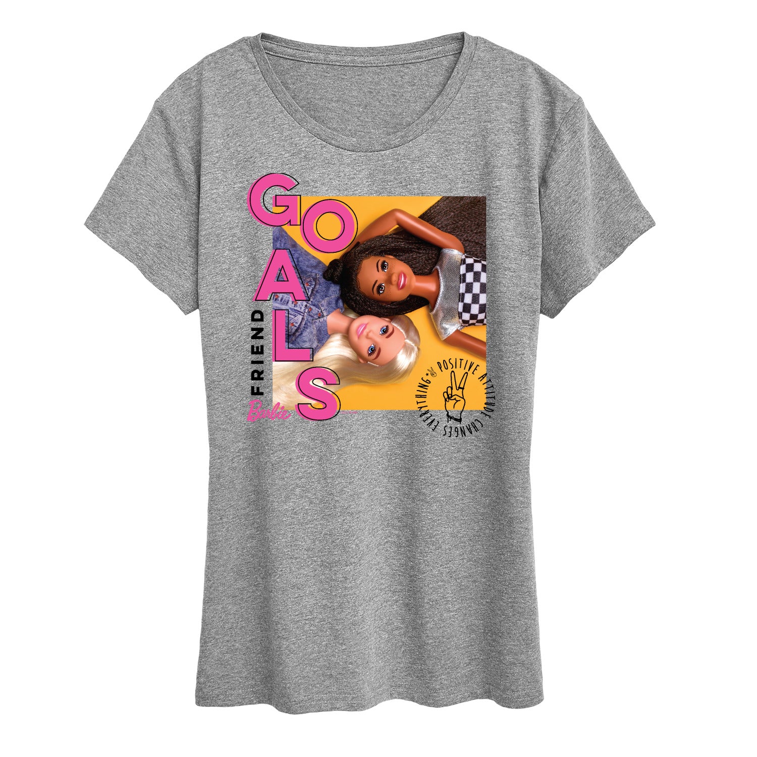 Barbie - Friend Goals - Positive Attitude Changes Everythiing - Women's Short Sleeve Graphic T-Shirt