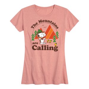 Peanuts - Mountains Are Calling - Women's Short Sleeve Graphic T-Shirt