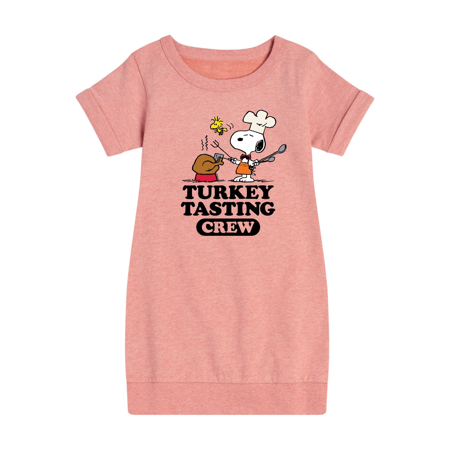 Peanuts - Turkey Tasting Crew - Toddler And Youth Girls Fleece Dress